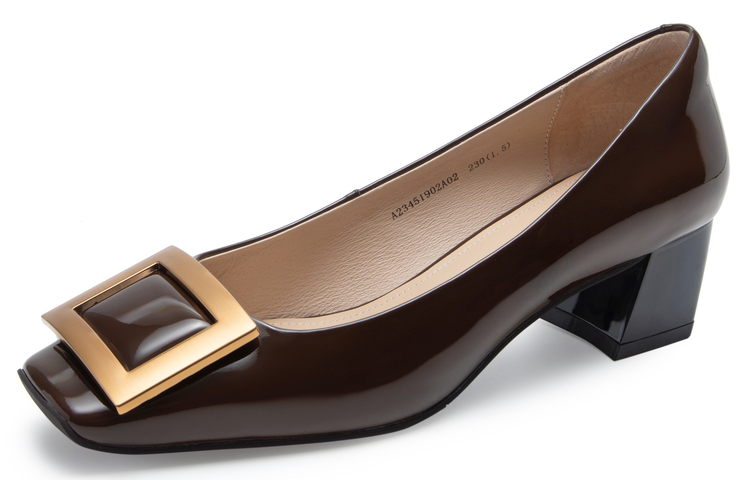 (W) C°BANNER Leather 5cm High Heels 'Gentle Breeze Block Heel' 圖 9