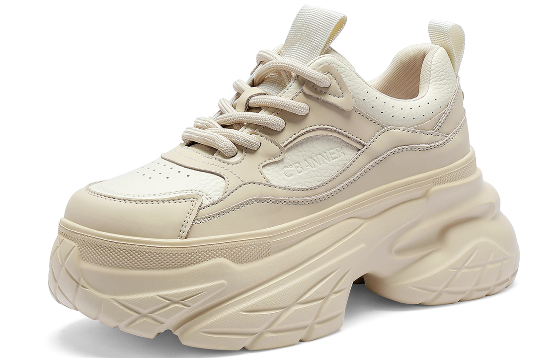 (W) C°BANNER Leather 'Milk Tea Trendy Casual Low-Top Dad Shoe' 圖 2
