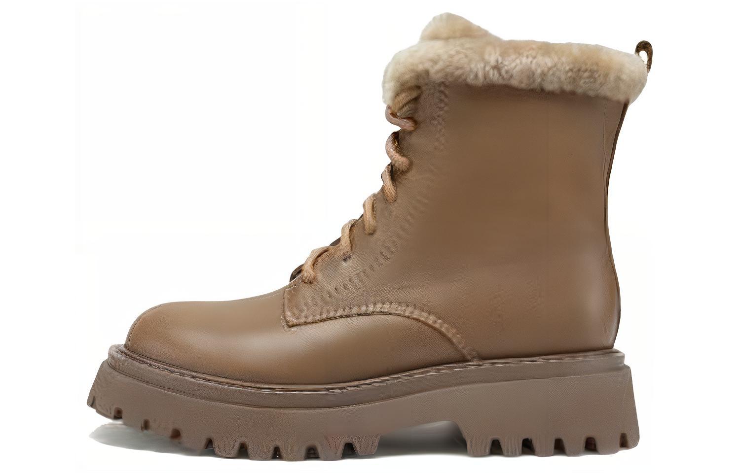 (Women) C°BANNER Leather Ankle Boots 'Camel Martin' A22669827B10