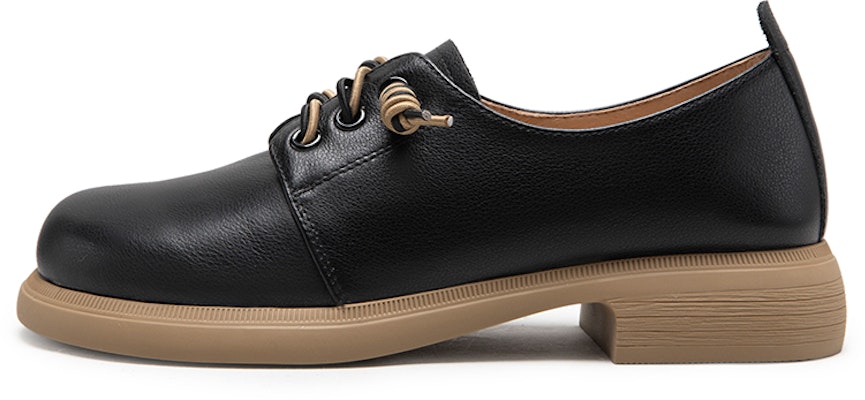 (Women) C°BANNER Leather Casual Round-Toe Mid-Low Heel 'Black' A23190221B01 Buy (Women) C°BANNER Leather Casual Round-Toe Mid-Low Heel 'Black' A23190221B01