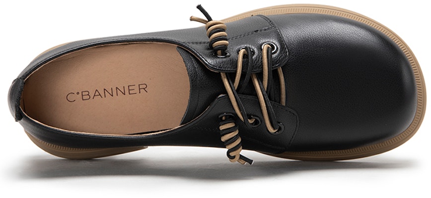 (Women) C°BANNER Leather Casual Round-Toe Mid-Low Heel 'Black' A23190221B01 Purchase (Women) C°BANNER Leather Casual Round-Toe Mid-Low Heel 'Black' A23190221B01