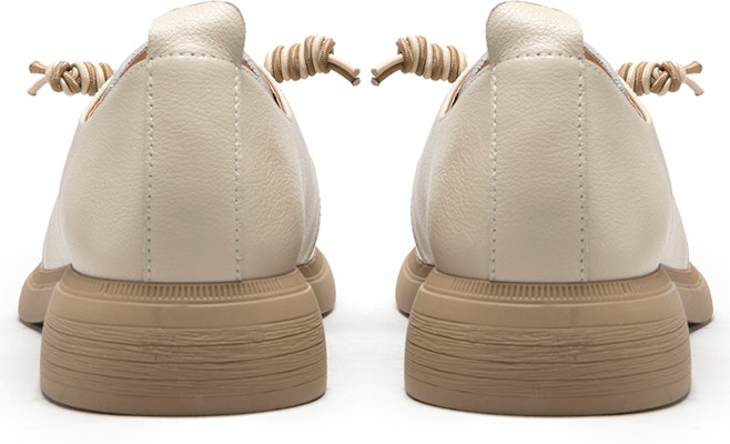 (Women) C°BANNER Leather Casual Round Toe Mid-Low Heel 'Beige' A23190221B04 Shop (Women) C°BANNER Leather Casual Round Toe Mid-Low Heel 'Beige' A23190221B04