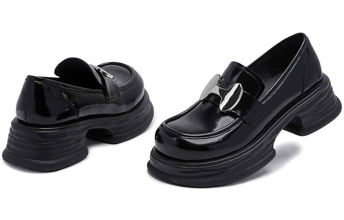 (W) C°BANNER Leather Casual Sneaker 'Black Fashion' 圖 3