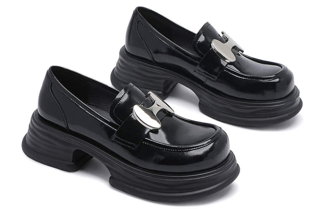 (W) C°BANNER Leather Casual Sneaker 'Black Fashion' 圖 4