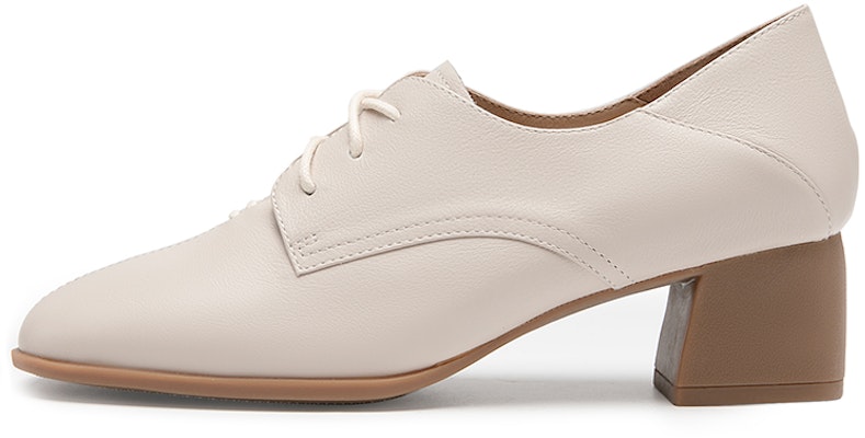 (Women) C°BANNER Leather Chunky Heel Slip-On 'Beige Workwear' A23101801A04 Buy (Women) C°BANNER Leather Chunky Heel Slip-On 'Beige Workwear' A23101801A04
