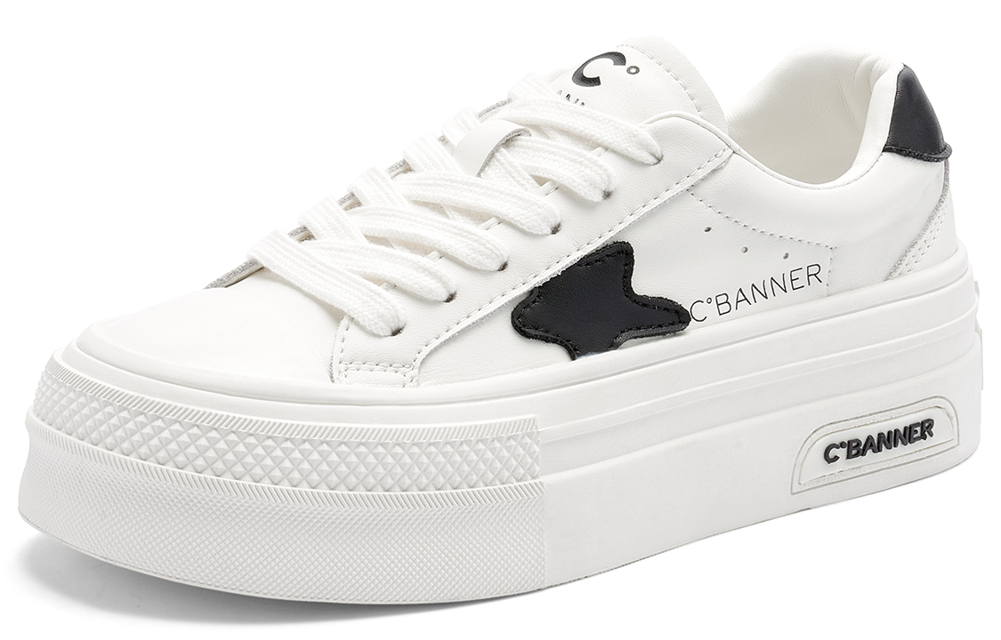 (W) C°BANNER Leather Chunky Sole Low-Top Sneakers 'White Contrast' 圖 2