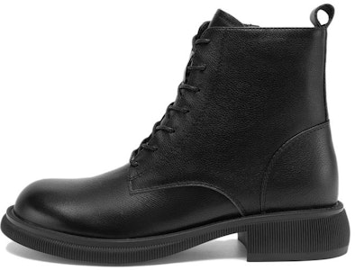 千百度C°BANNER 皮革 經典綁帶 短筒 馬丁靴 女款 黑色 Buy 千百度C°BANNER 皮革 經典綁帶 短筒 馬丁靴 女款 黑色