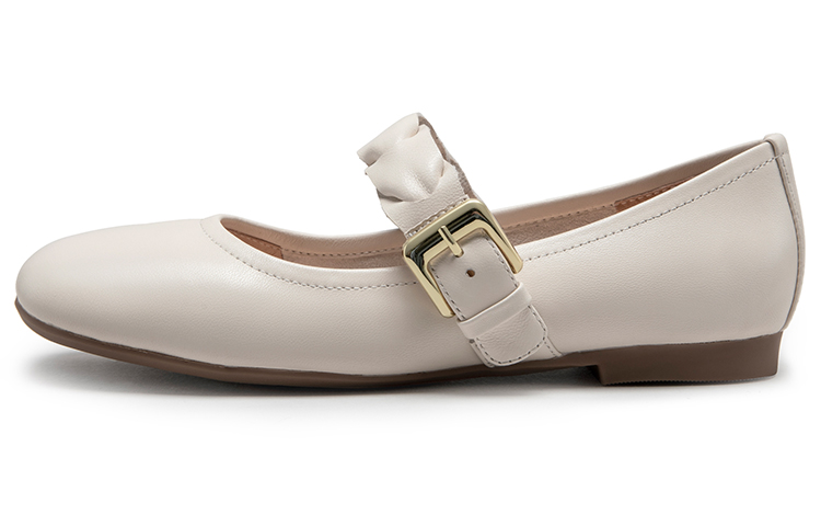 (W) C°BANNER Leather Flat 'French Fashion White'