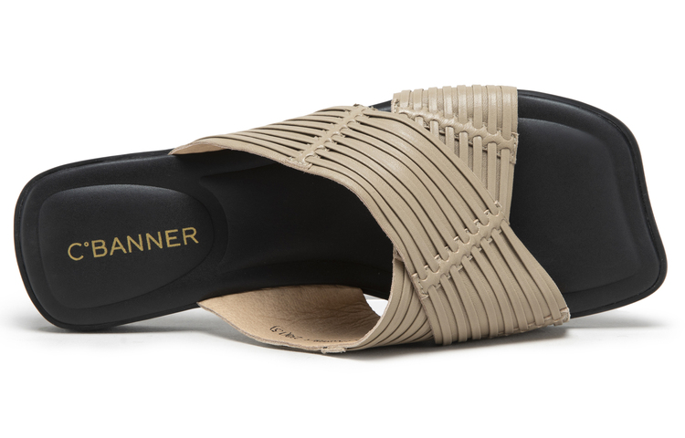 Purchase (W) C°BANNER 皮革平底时尚凉鞋 '焦糖布丁' A23356890