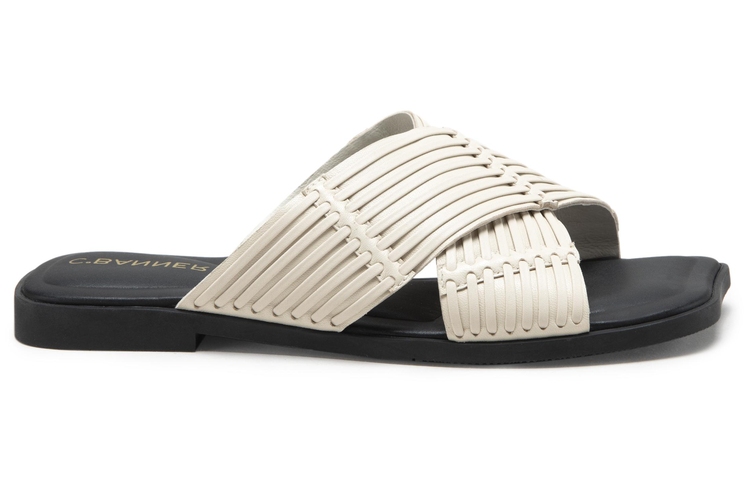 Cheap (W) C°BANNER 皮革平底时尚凉鞋 '焦糖布丁' A23356890