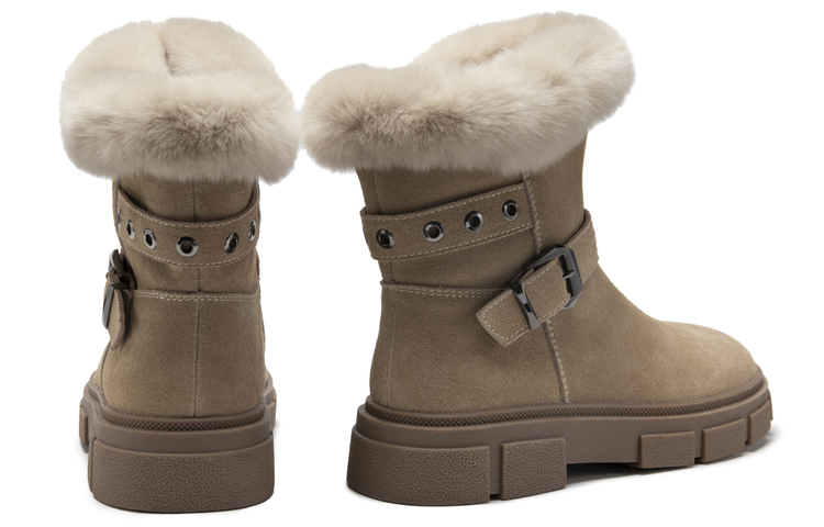 Shop (W) C°BANNER But Salji Kulit Fleece-Lapik Tapak Tebal Pendek 'Apricot' A22759528B13