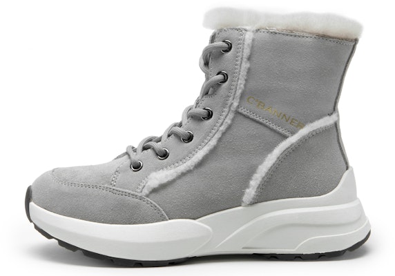 (Women) C°BANNER Leather Fur-Lined Outdoor Snow Boots 'Grey' A22700628C09 Buy (Women) C°BANNER Leather Fur-Lined Outdoor Snow Boots 'Grey' A22700628C09