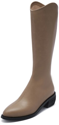 (Women) C°BANNER Leather High-Top Boots 'Milk Tea' Q7224267M87 Buy (Women) C°BANNER Leather High-Top Boots 'Milk Tea' Q7224267M87