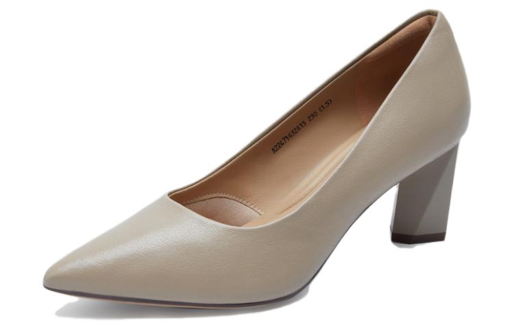 (W) C°BANNER Leather High Heels 6.5cm 'Elegant Chunky' 圖 3