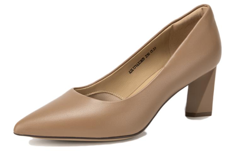 (W) C°BANNER Leather High Heels 6.5cm 'Elegant Chunky' 圖 4