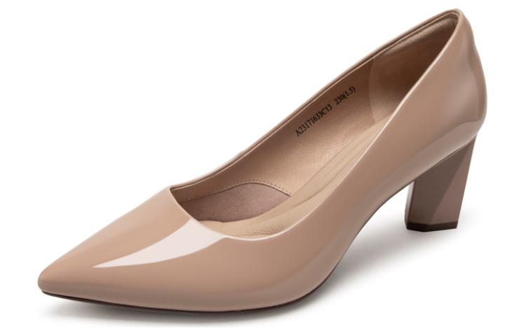 (W) C°BANNER Leather High Heels 6.5cm 'Elegant Chunky' 圖 5