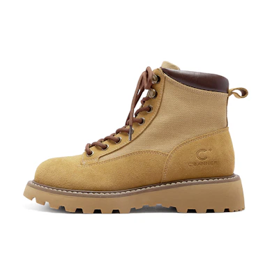(W) C°BANNER Leather Lace-Up Martin Boot 'Retro Camel'