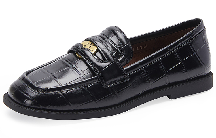 (W) C°BANNER Leather Loafers 'Black' 圖 3