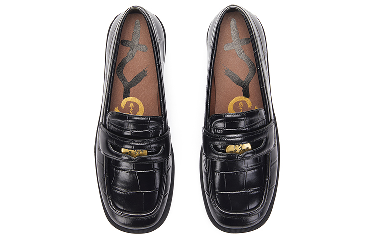 (W) C°BANNER Leather Loafers 'Black' 圖 4