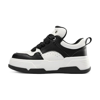 (W) C°BANNER Leather Low-Top 'Black and White CMFT'