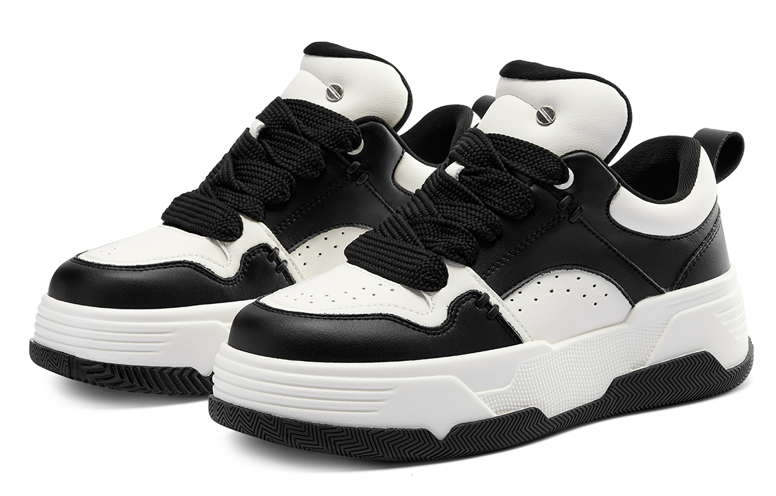 (W) C°BANNER Leather Low-Top 'Black and White CMFT' 圖 3