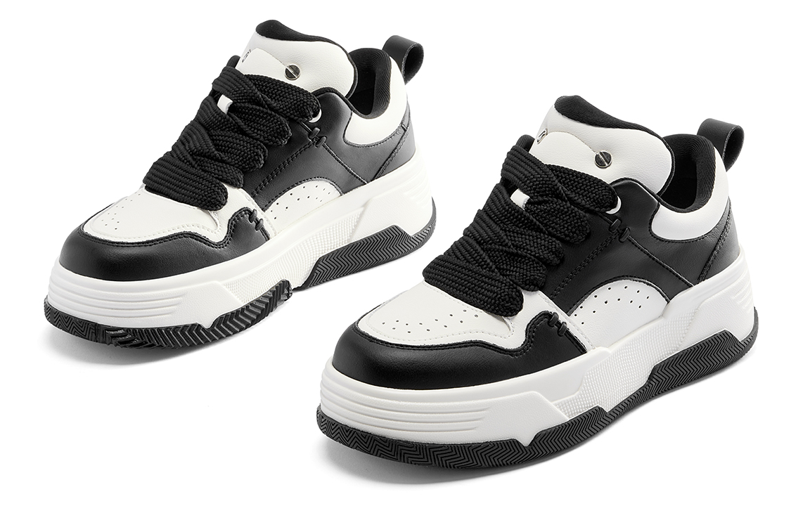 (W) C°BANNER Leather Low-Top 'Black and White CMFT' 圖 4