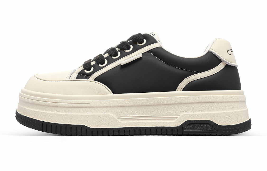 (W) C°BANNER Leather Low-Top 'Black Contrast Fashion'