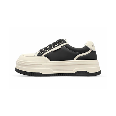 (W) C°BANNER Leather Low-Top 'Black Contrast Fashion'