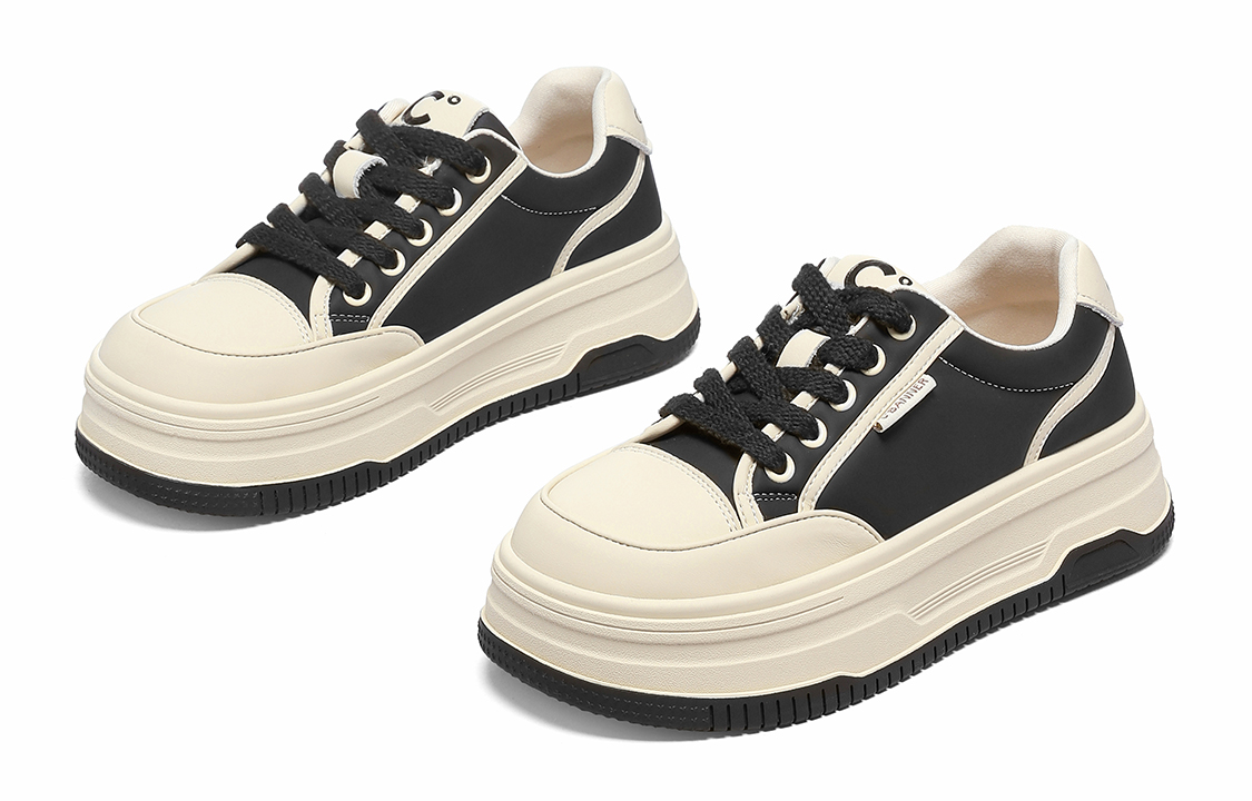 (W) C°BANNER Leather Low-Top 'Black Contrast Fashion' 圖 3