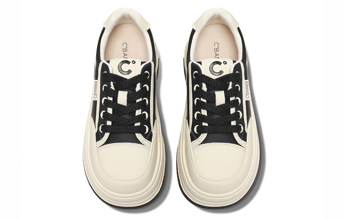 (W) C°BANNER Leather Low-Top 'Black Contrast Fashion' 圖 4