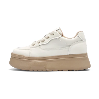 (W) C°BANNER Leather Low-Top Sneakers 'Apricot Colorblock'