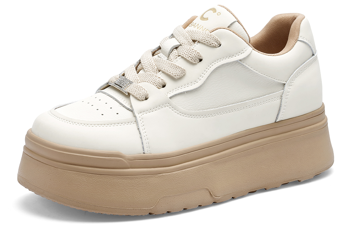 Order (W) Zapatillas bajas de cuero C°BANNER 'Apricot Colorblock'. QH633868D20