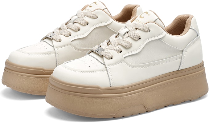 (Women) C°BANNER Leather Low-Top Sneakers 'Apricot Colorblock' QH633868D20 Lookbook (Women) C°BANNER Leather Low-Top Sneakers 'Apricot Colorblock' QH633868D20