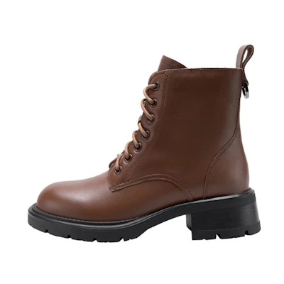 (W) C°BANNER Leather Martin Boots 'British Style Lace-Up'