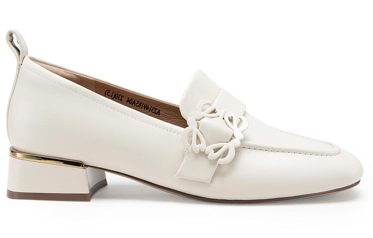 (W) C°BANNER Leather Mid-Heel Penny Loafers 'British High-Heel' 圖 2