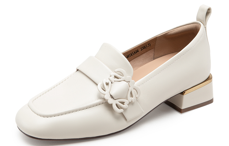 (W) C°BANNER Leather Mid-Heel Penny Loafers 'British High-Heel' 圖 3