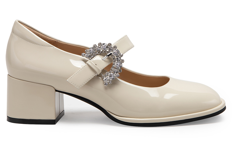 (W) C°BANNER Leather Patent Leather Rhinestones Mary Jane Pumps 5cm 'Heels' 圖 14