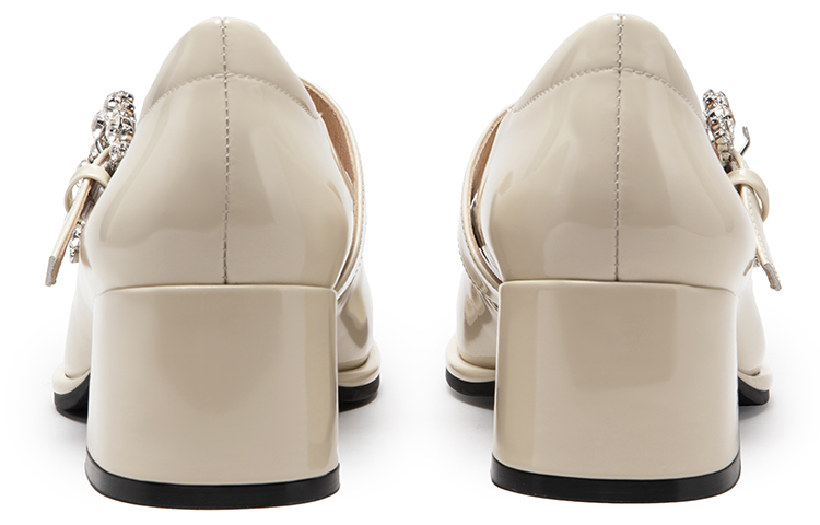 (W) C°BANNER Leather Patent Leather Rhinestones Mary Jane Pumps 5cm 'Heels' 圖 16