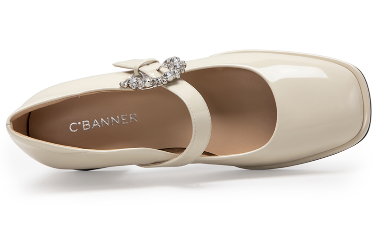 (W) C°BANNER Leather Patent Leather Rhinestones Mary Jane Pumps 5cm 'Heels' 圖 17