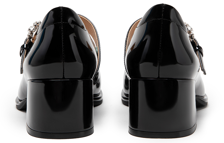 (W) C°BANNER Leather Patent Leather Rhinestones Mary Jane Pumps 5cm 'Heels' 圖 4