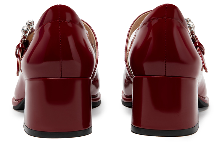 (W) C°BANNER Leather Patent Leather Rhinestones Mary Jane Pumps 5cm 'Heels' 圖 10