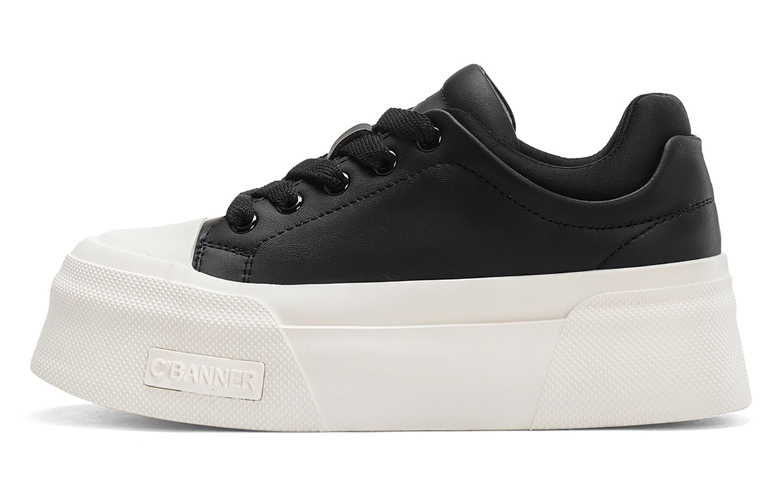 Buy (Women) C°BANNER Leather Platform 'Black and White' Q9633967D01