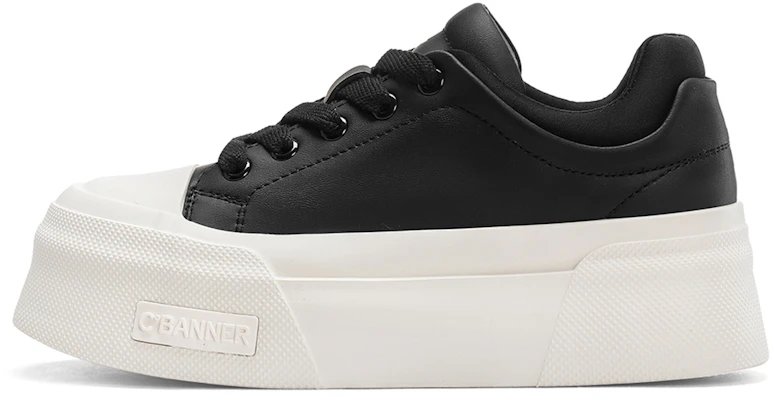 (Women) C°BANNER Leather Platform 'Black and White' Q9633967D01 Buy (Women) C°BANNER Leather Platform 'Black and White' Q9633967D01