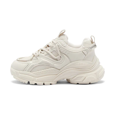 (W) C°BANNER Leather Platform CMFTable Low-Top 'Beige Dad Shoes'