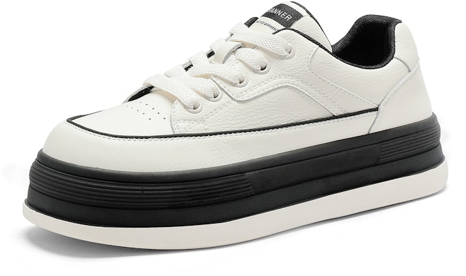 (W) Zapatillas bajas de piel con plataforma C°BANNER 'Negro y Blanco' para mujer. QL533805D35 Order (W) Zapatillas bajas de piel con plataforma C°BANNER 'Negro y Blanco' para mujer. QL533805D35