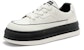 (W) C°BANNER Kasut Sneakers Kulit Platform Rendah 'Hitam dan Putih' Comfort QL533805D35