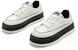 (W) C°BANNER Kasut Sneakers Kulit Platform Rendah 'Hitam dan Putih' Comfort QL533805D35