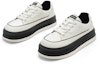 Lookbook (W) C°BANNER Kasut Sneakers Kulit Platform Rendah 'Hitam dan Putih' Comfort QL533805D35