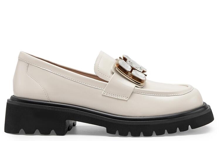 (W) C°BANNER Leather Platform Sneakers 'Beige Crystal' 圖 2