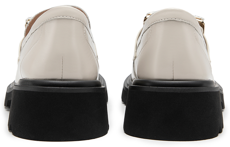 (W) C°BANNER Leather Platform Sneakers 'Beige Crystal' 圖 5